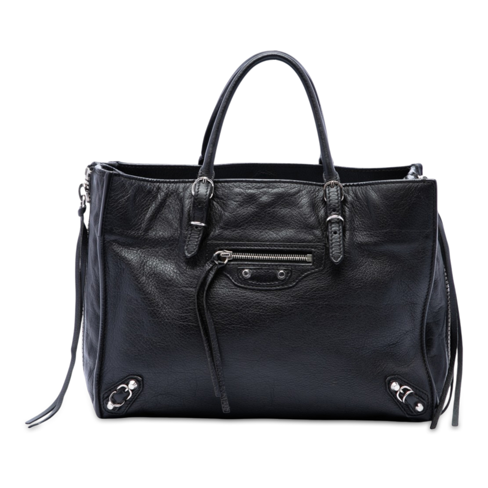 Pre-Loved Balenciaga Mini Leather Papier A6 Zip Around Satchel